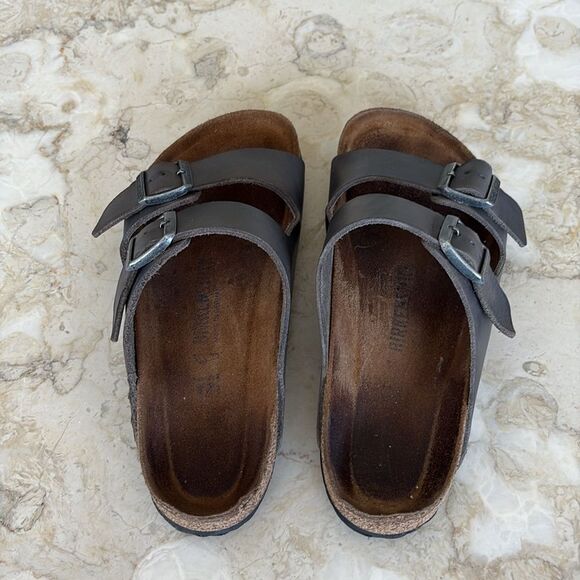 Birkenstock Arizona Soft Footbed - Nubuck Leather Concrete Grey - Picture 7 of 13